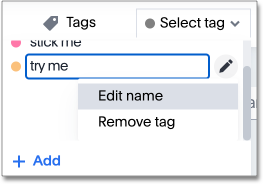 Edit a tag