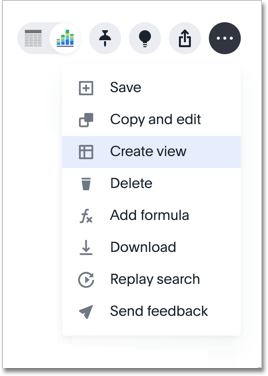 More menu > Create view