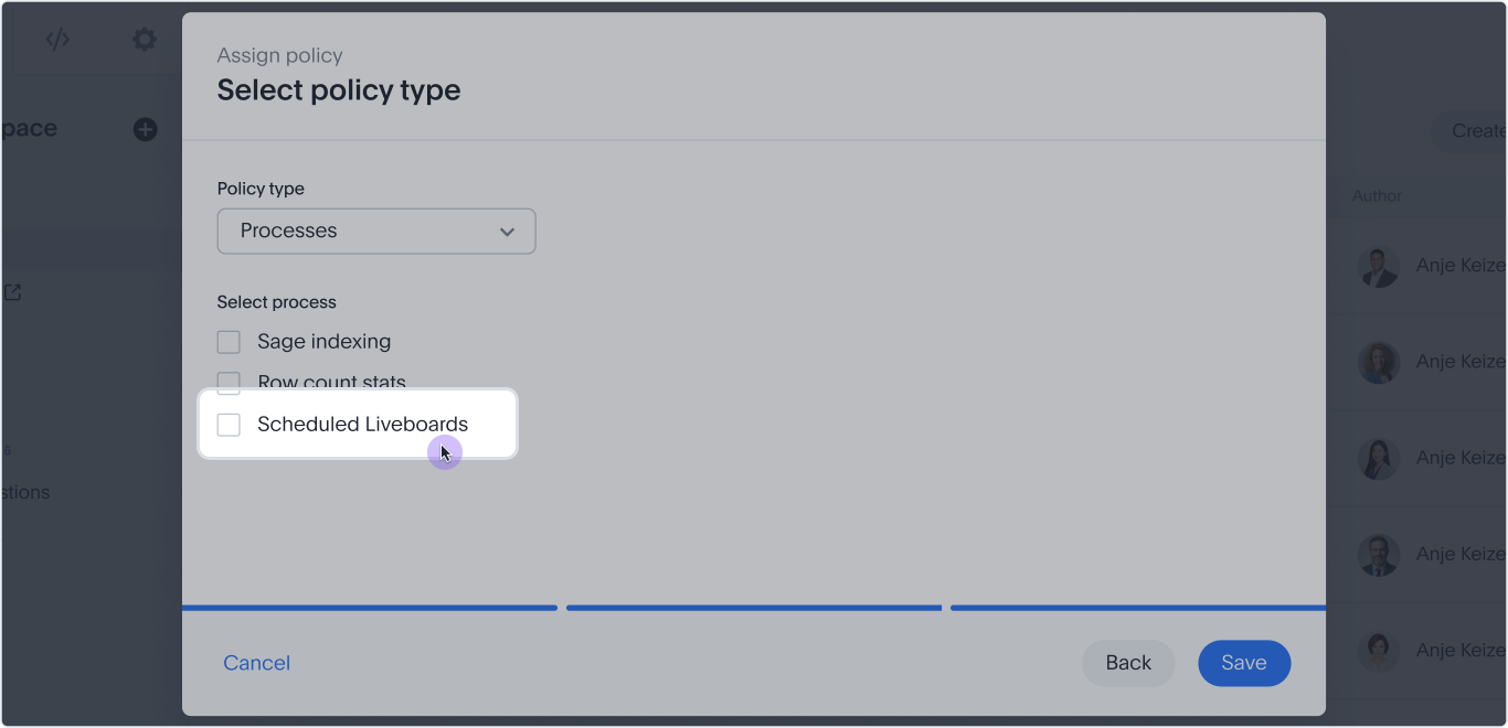 LBsched connection config